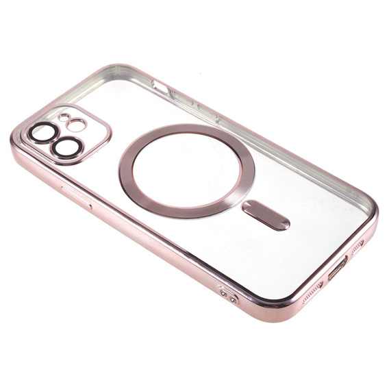 Чохол для iPhone 12, Electro MagSafe, рожевий + Скло на екран