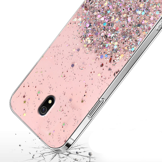 Чехол до Xiaomi Redmi 8A, Glittery, розовый