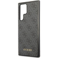 Чoхол GUESS до Samsung Galaxy S24 Ultra, 4G Metal Gold Logo, сірий