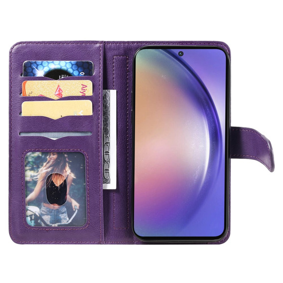 Фліп-чохол для Samsung Galaxy A55 5G, 10 Card Slots Wallet, фіолетовий