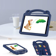 Дитячий чохол для планшета iPad 9.7" 2018/2017 (6/5 gen.) / Pro 9.7" 2016, Cute Patterns, з підставкою, темно-синій