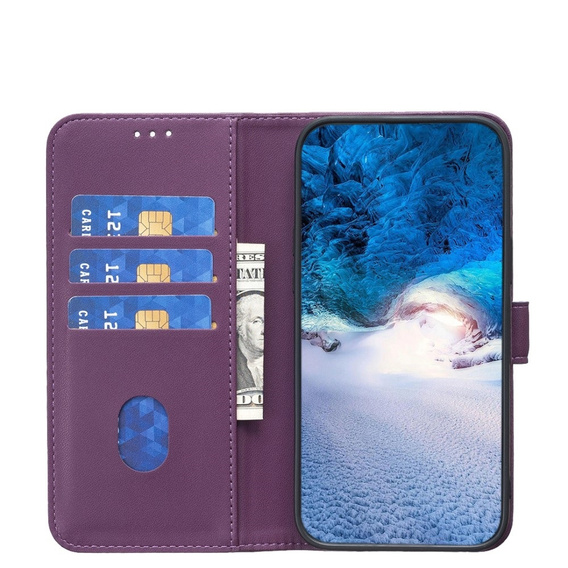 Откидной чехол для Xiaomi Redmi Note 13 Pro 5G, BINFEN Wallet, тёмно-фиолетовый