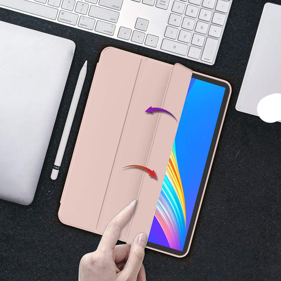 Чехол для iPad Pro 12.9 2022 / 2021 / 2020, Smart Pencil, с держателем стилуса, розовый