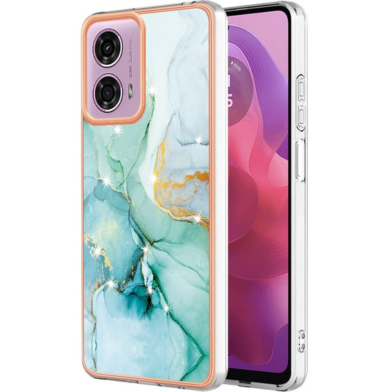 Захисний чохол для Motorola Moto G24 / G24 Power / G04, Marble Slim Case, зелений