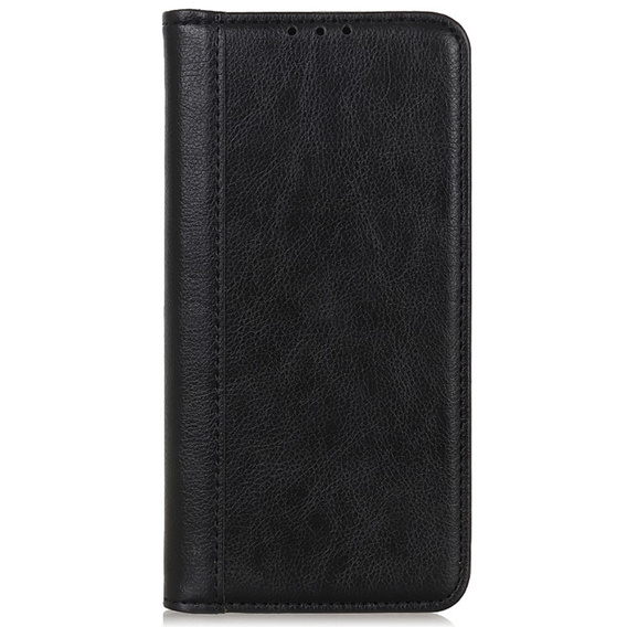 Чехол до Samsung Galaxy S24, Wallet Litchi Leather, чёрный