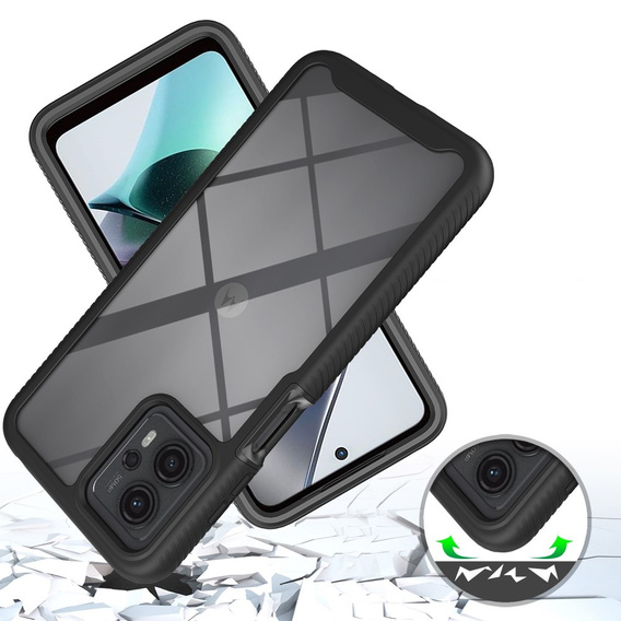 Чехол для Motorola Moto G13 / G23 4G, Shockproof, с пленкой, чёрный