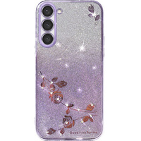 Чохол для Samsung Galaxy S23, Glitter Flower, фіолетовий