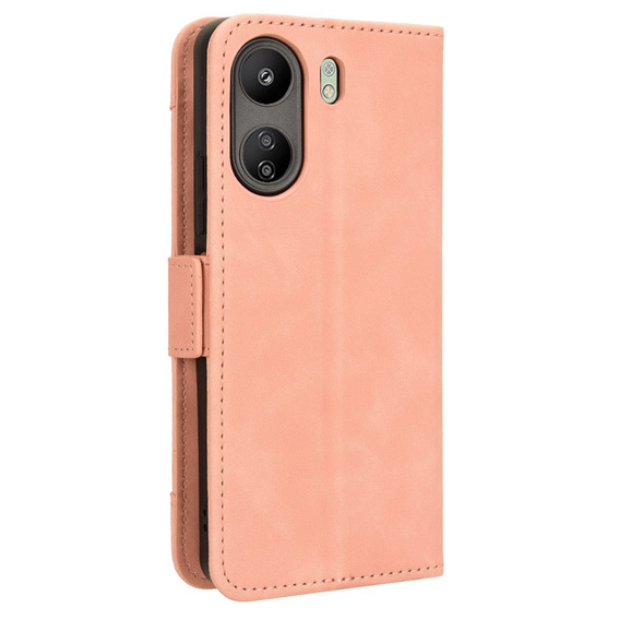 Откидной чехол для Xiaomi Redmi 13C / Poco C65, Card Slot, розовый