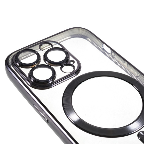Чохол для iPhone 14 Pro, Electro MagSafe, чорний + Скло на екран