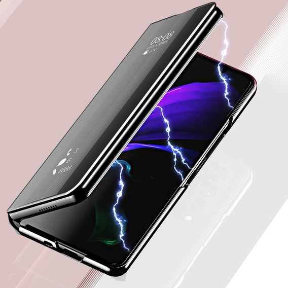 Чехол до Samsung Galaxy Z Fold3 5G, Clear View, чёрный