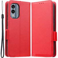 Откидной чехол для Nokia X30 5G, Wallet Litchi Magnet Case, красный