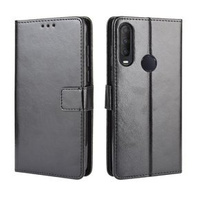 Откидной чехол для Alcatel 1S/1V/3L, Crazy Horse Wallet, чёрный