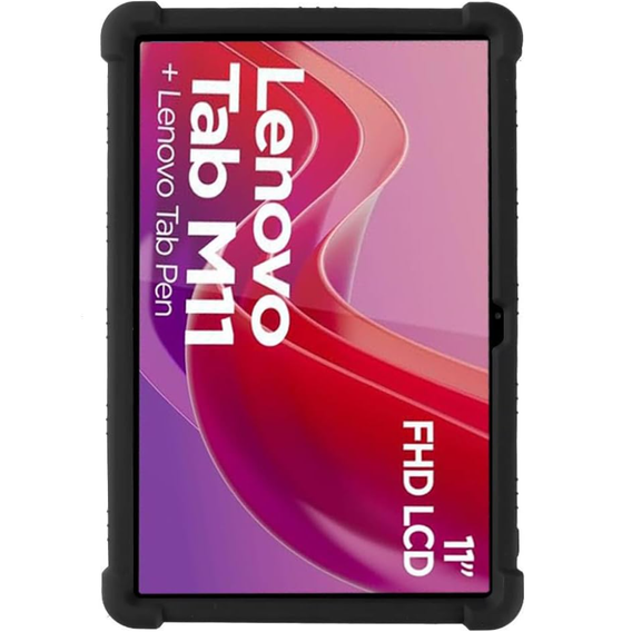 Силиконовый чехол для Lenovo Tab M11, Impact, бронированный, чёрный