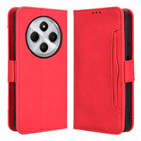 Футляр з клапаном для Xiaomi Redmi 14C / Xiaomi Poco C75, Card Slot, червоний