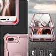Броньований чохол для iPhone 7 Plus / 8 Plus, Dexnor Full Body, рожевий rose gold