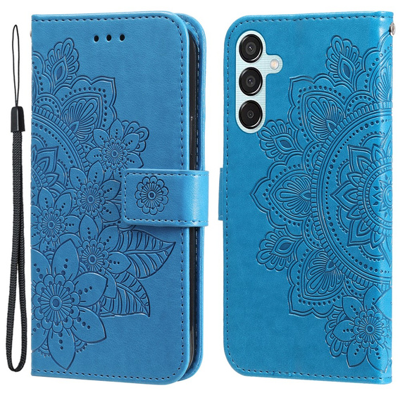 Откидной чехол для Samsung Galaxy M15 5G, Mandala, синий