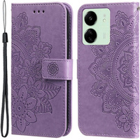 Откидной чехол для Xiaomi Redmi 13C / Poco C65, Mandala Flower, фиолетовый