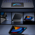 Обкладинка для клавіатури iPad 7/8/9 10.2, Dexnor Magnetic Keyboard Touchpad, чорний