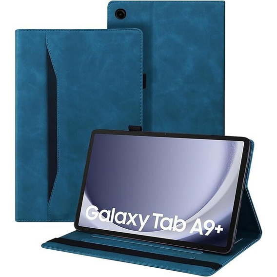 Чехол для Samsung Galaxy Tab A9+, Classic, с местом для стилуса, синий