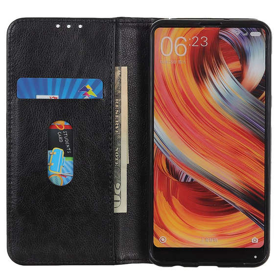 Чoхол до Xiaomi Redmi Note 13 Pro 4G, Wallet Litchi Leather, чорний