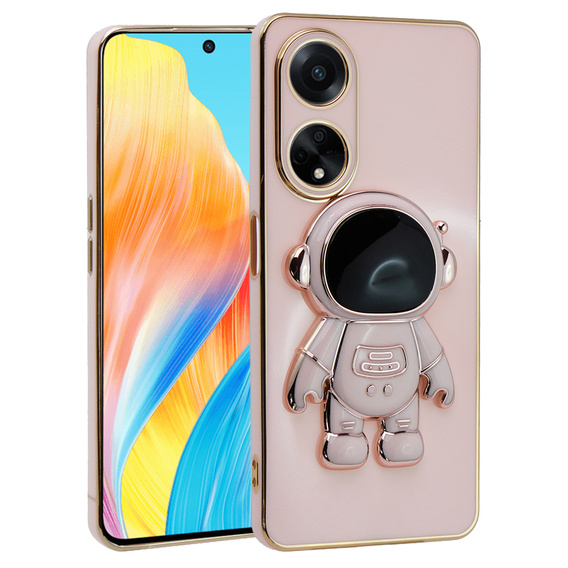 Чехол до Oppo A38 4G / Oppo A18 4G, Astronaut, розовый