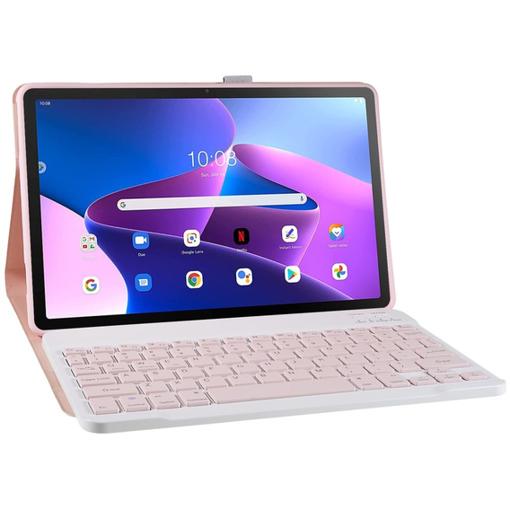 Чохол + клавіатура Lenovo Tab M10 Plus Gen 3 TB-125F TB-128F, рожевий rose gold