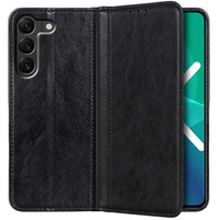 Чoхол до Samsung Galaxy S22 5G, Wallet Litchi Leather, чорний