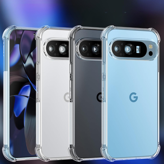 Чохол для Google Pixel 9 / Pixel 9 Pro, Erbord Dropproof, прозорий + скло