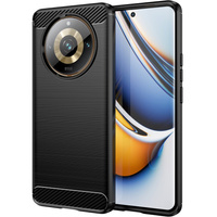 Чехол до Realme 11 Pro / 11 Pro +, Carbon, чёрный