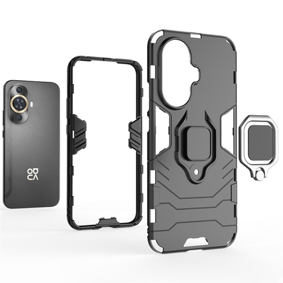 Чехол до Huawei Nova 11, Kickstand Ring, чёрный