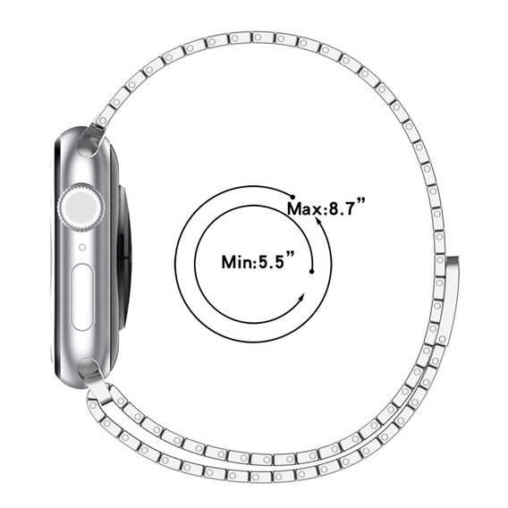 Сталевий ремінець для Apple Watch 1/2/3/4/5/6/7/8/SE/ULTRA 42/44/45/49 MM - срібний