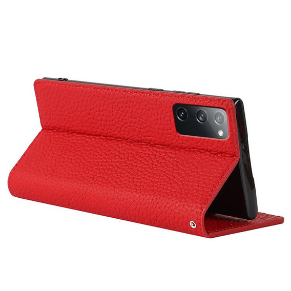 Шкіряний чохол для Samsung Galaxy S20 FE, ERBORD Grain Leather, червоний