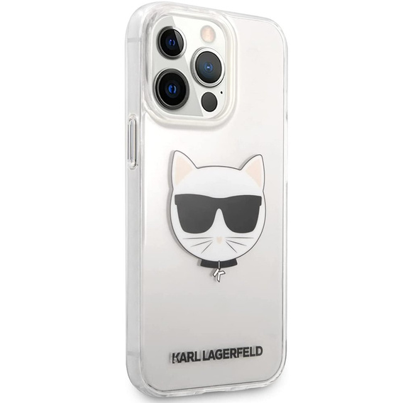 Чехол Karl Lagerfeld до iPhone 13 Pro Max, Choupette Head, прозрачный