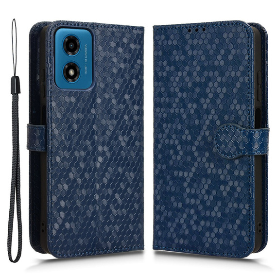 Флип-кейс для Motorola Moto G24 / G24 Power / G04, Wallet Rhombus, синий