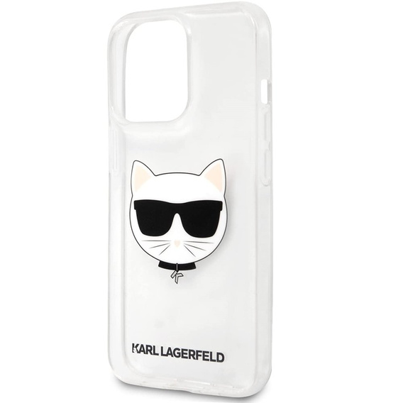 Чехол Karl Lagerfeld до iPhone 13 Pro Max, Choupette Head, прозрачный