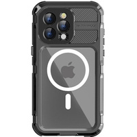 IP68 Водонепроницаемый чехол для iPhone 15 Pro, SHELLBOX MagSafe, чёрный