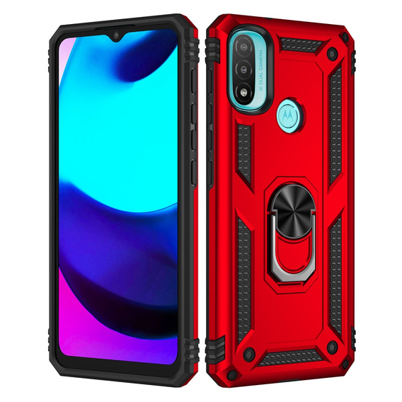 Броньований Чoхол до Motorola Moto E20/E30/E40, Nox Case Ring, червоний