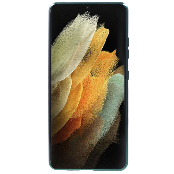 Магнітний чохол Dual Glass MagSafe для Samsung Galaxy S21 Ultra, зелений
