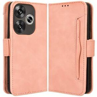 Футляр з клапаном для Xiaomi Poco F6, Card Slot, рожевий