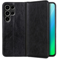 Чехол до Samsung Galaxy S23 Ultra, Wallet Litchi Leather, чёрный