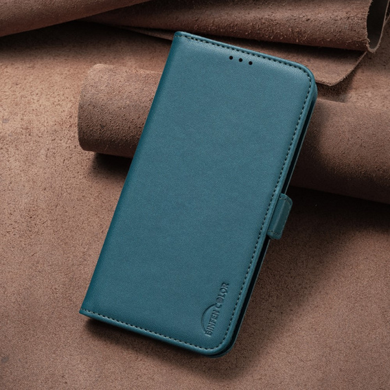 Откидной чехол для Xiaomi Redmi Note 13 5G, BINFEN Wallet, зелёный