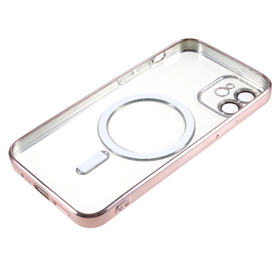 Чохол для iPhone 12, Electro MagSafe, рожевий + Скло на екран