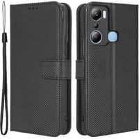 Откидной чехол для Infinix Hot 20i, Wallet Smart Magnet Case, чёрный