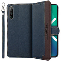 Откидной чехол для Sony Xperia 10 IV, KHAZNEH RFID Case, синий