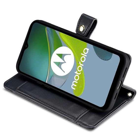 Откидной чехол для Motorola Moto G53 5G/ G23 4G/ G13 4G, Wallet Zipper Pocket, чёрный