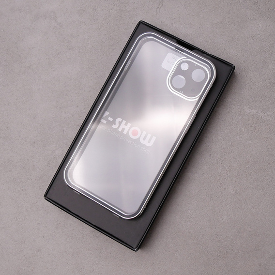 Чохол для iPhone 13, Magnetic Dual Glass, сріблястий