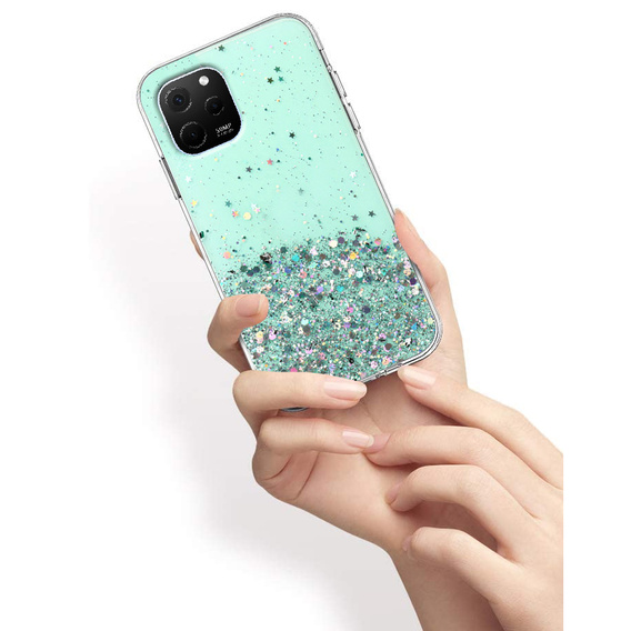 Чехол до Huawei Nova Y61, Glittery, зелёный