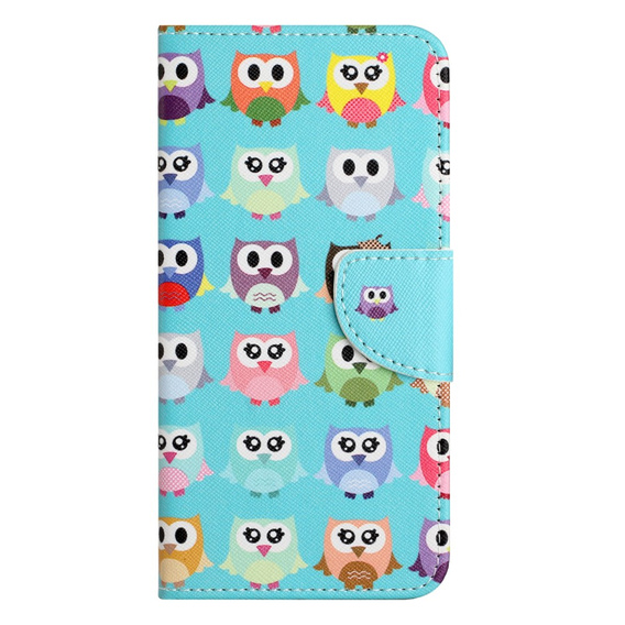 Откидной чехол для Samsung Galaxy M15 5G, Wallet, Owls синий