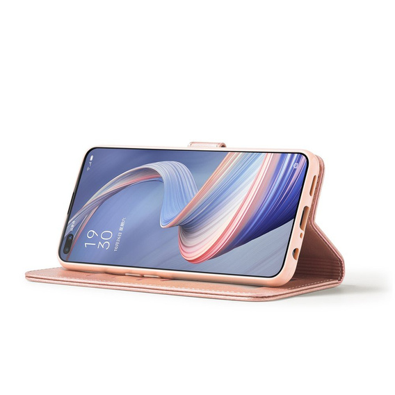 Откидной чехол для Oppo Reno 4 Z 5G, LC.IMEEKE, розовый rose gold