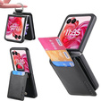 Чехол для Motorola Razr 50 Ultra, Card Slot Ring Case, чёрный